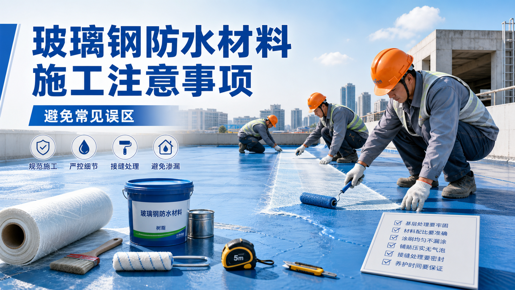 玻璃钢防水材料施工注意事项，避免常见误区 大理 版